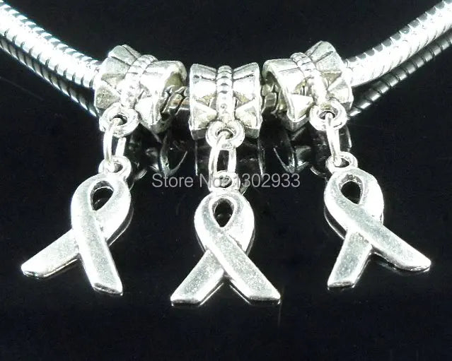 100 pcs/Lot Mix Owl Love Ribbon Vintage Silver Dangle Charms