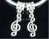 100 pcs/Lot Mix Owl Love Ribbon Vintage Silver Dangle Charms
