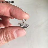 100 pcs Metal Fan Charms 13*12mm for Jewelry & Crafts Making