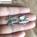 100 pcs Metal Helicopter Charms Antique Airplane Pendant 16*19mm