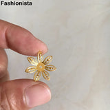 100 pcs Metal Stamping Filigree Flowers Bead Cap 17mm DIY Crafts