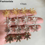 100 pcs Metal Stamping Filigree Flowers Bead Cap 17mm DIY Crafts