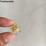 100 pcs Metal Stamping Filigree Flowers Bead Cap 17mm DIY Crafts