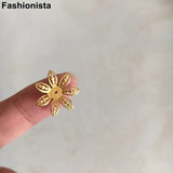 100 pcs Metal Stamping Filigree Flowers Bead Cap 17mm DIY Crafts