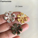 100 pcs Metal Stamping Flower Bead Caps For Filigree Jewel Making-Silver