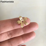 100 Raw Brass Bead Caps, 14mm Flower Bead Cap, Jewelry Making DIY Crafts