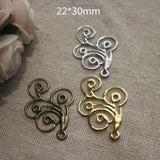100 pcs Metal Stamping Flower Charms DIY Jewel Supplies