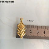 100 pcs Small Charms 12x31mm Three-Layer Rhombus Earrings Charms