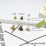 100 pcs Small Flat Cap for 10mm/12mm Glass Ball Pendant Bottle Accessories