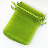 100 pcs Army Green Drawstring Organza Bag Wedding Candy Gift Bag 5x7cm 7x9cm