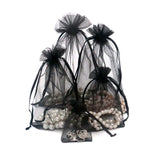 100 pcs Drawstring Organza Bag Wedding Candy Jewelry Packaging 5x7cm 7x9cm