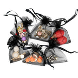 100 pcs Drawstring Organza Bag Wedding Candy Jewelry Packaging 5x7cm 7x9cm