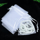 100 pcs Drawstring Organza Bag Wedding Candy Jewelry Packaging Gift Bag