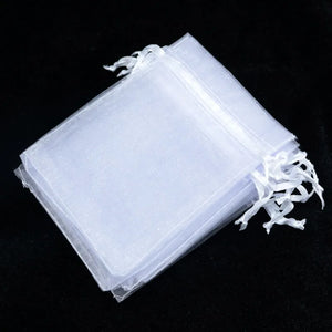 100 pcs Drawstring Organza Bag Wedding Candy Jewelry Packaging Gift Bag