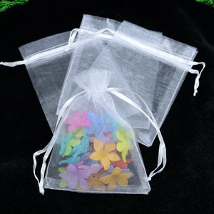 100 pcs Drawstring Organza Bag Wedding Candy Jewelry Packaging Gift Bag