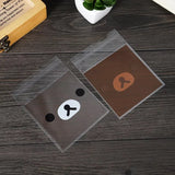 100 pcs Bear Plastic Cookie Bags Biscuit Snack Packing Candy Wedding Bags