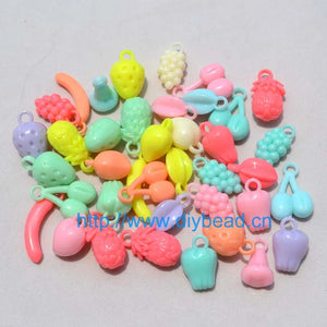 100pcs DIY Necklace Handmake Mix Style Cartoon Fruit Beads