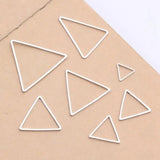 Copper minimalist geometric White-K Triangles earrings pendants