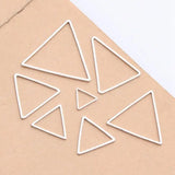 Copper minimalist geometric White-K Triangles earrings pendants