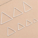 Copper minimalist geometric White-K Triangles earrings pendants