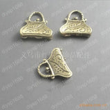 100 pcs Antique Bronze Charms Pendants for Jewelry Handbag Shape