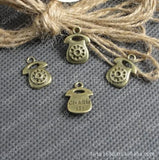 100 pcs/lot Antique Bronze Plated Telephone Shape Charms Pendants