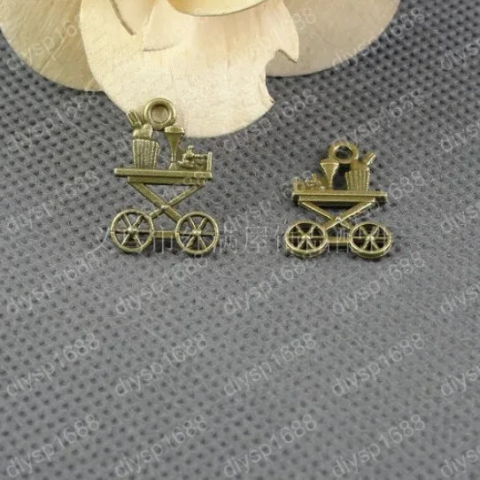 100 pcs Antique Bronze Plated Charms Pendants for Jewelry Making