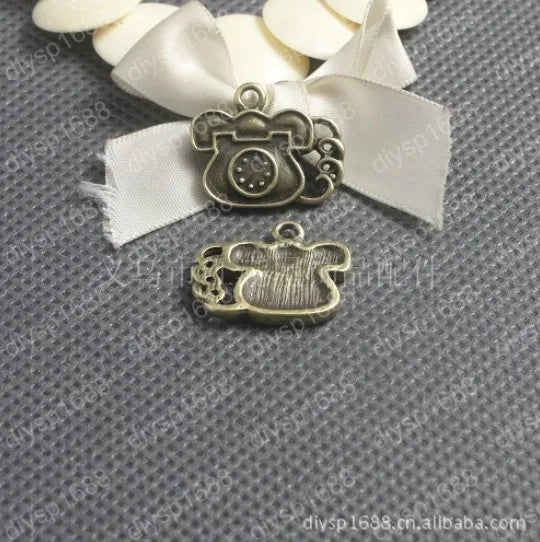 100 pcs Zinc Alloy Bead Antique Bronze Pendants JJA1084