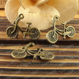 100 pcs Antique Bicycle Charms Pendants for Jewelry Making