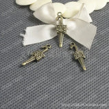 100 pcs Antique Bronze Plated Umbrella Charms Pendants