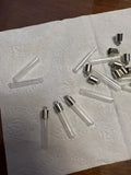 100 Glue Cap Glass Vial Pendant Wishing Bottles Tassel Cap