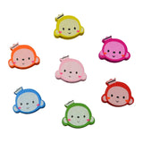 100pcs Children Jewelry Findings, Cartoon Monkey Wooden Beads Mix