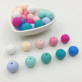 100pcs Silicone Beads Baby Teething Chewed Safe Silicone Beads