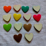 100 30mm Acrylic DIY Square Heart Bead Stickers for Jewelry Making