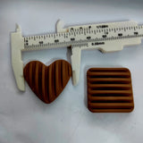 100 30mm Acrylic DIY Square Heart Bead Stickers for Jewelry Making