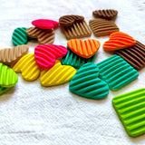 100 30mm Acrylic DIY Square Heart Bead Stickers for Jewelry Making