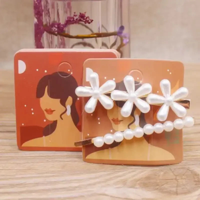 100pc Multi-Color Hair Clip Cards for Jewelry Display