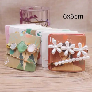 100pc Multi-Color Hair Clip Cards for Jewelry Display