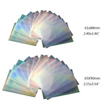 100 Broken Gems & Glass Flashing Card Film Sleeves 61x88mm/65x90mm