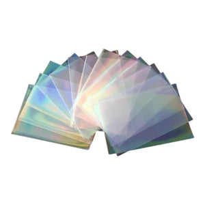 100 Broken Gems & Glass Flashing Card Film Sleeves 61x88mm/65x90mm