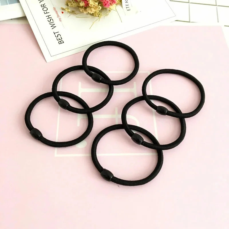 100 Elastic Leather Hair Bands for Accessories
