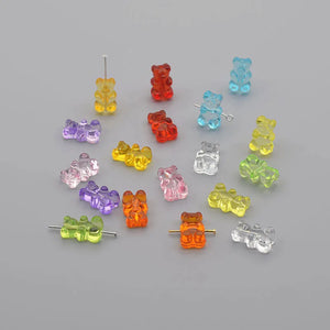 100pc Colorful Acrylic Bear Beads DIY Bracelet Jewelry Making 2021