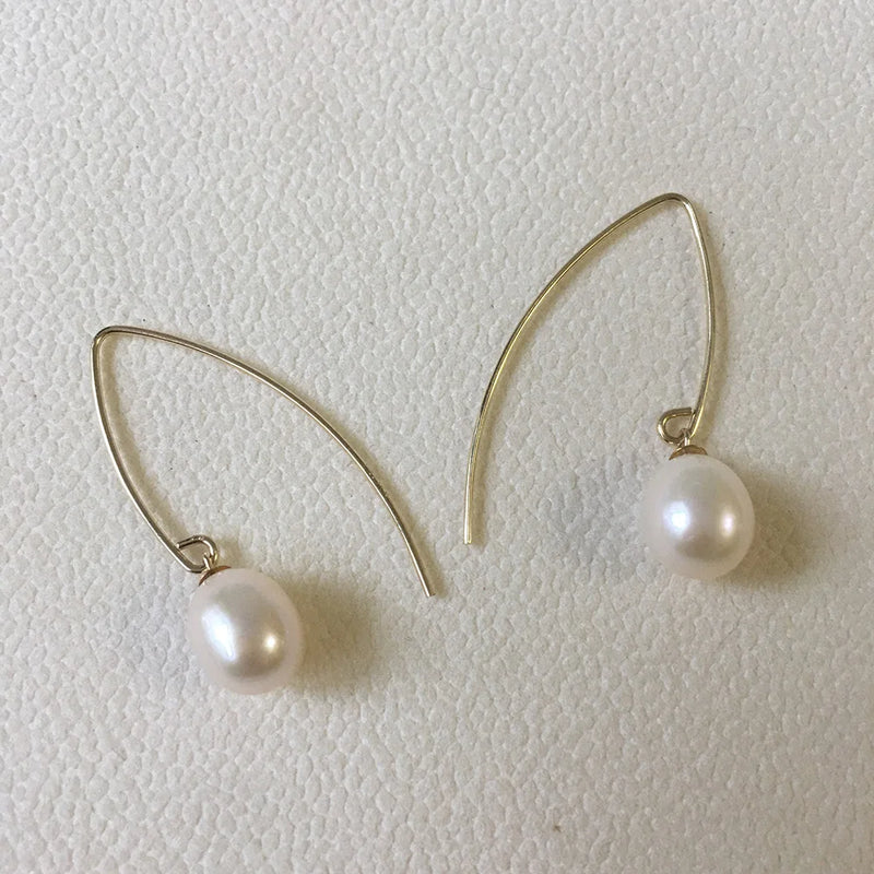 Genuine 14k Gold Filled Freshwater Pearl Earrings