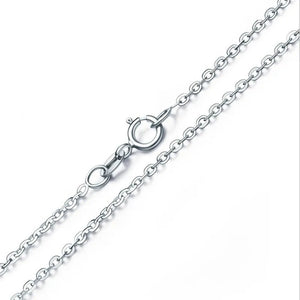 925 Silver Necklace with Round Zirconia Pendant