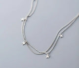 925 Silver Double-Layer Star Pendant Necklace