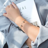 925 Silver Moonstone & Beads Chain Bracelet GTLS550