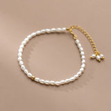 925 Sterling Silver Freshwater Pearl Bracelet Tassel C-S4694