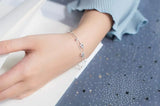 925 Sterling Silver Multi-layers Rows Beads Bracelet