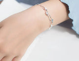 925 Sterling Silver Multi-layers Rows Beads Bracelet