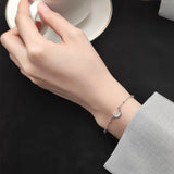 925 Sterling Silver Star & Mini CZ Moon Chain Bracelet